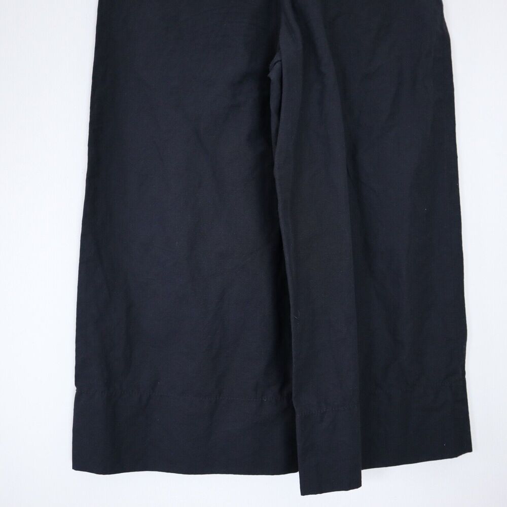 Kate Spade Size 4 Scenic Route Crop Linen Cotton Wide Leg Culotte Pant Black - Picture 9 of 9
